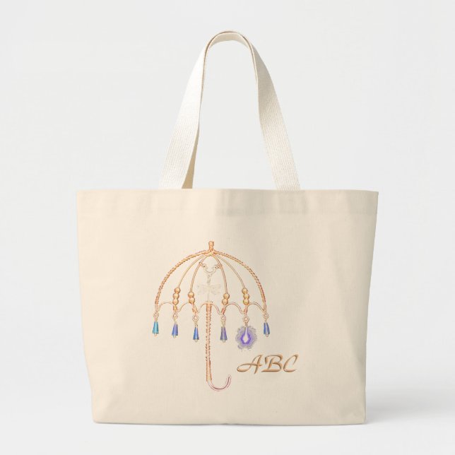 Tote Bag - Wire Umbrella and Initials (Front)