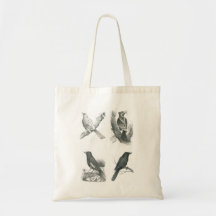 Tote Bag with 4 Cambodian Birds by Vannak Prum