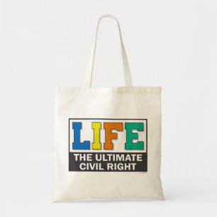 Tote bag with a message of life.