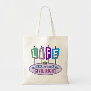 Tote bag with a retro design.