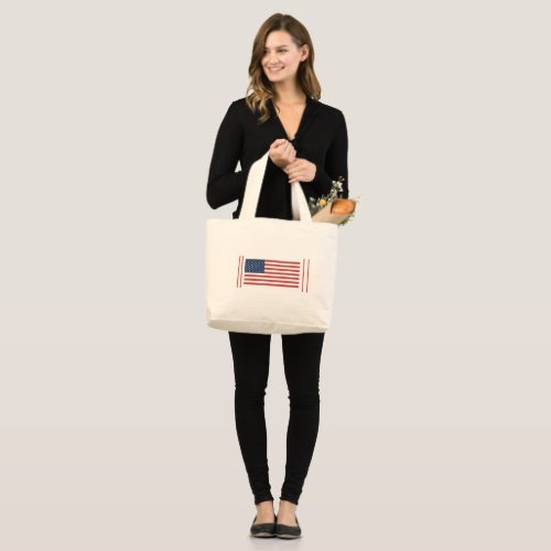 Tote Bag with American flag