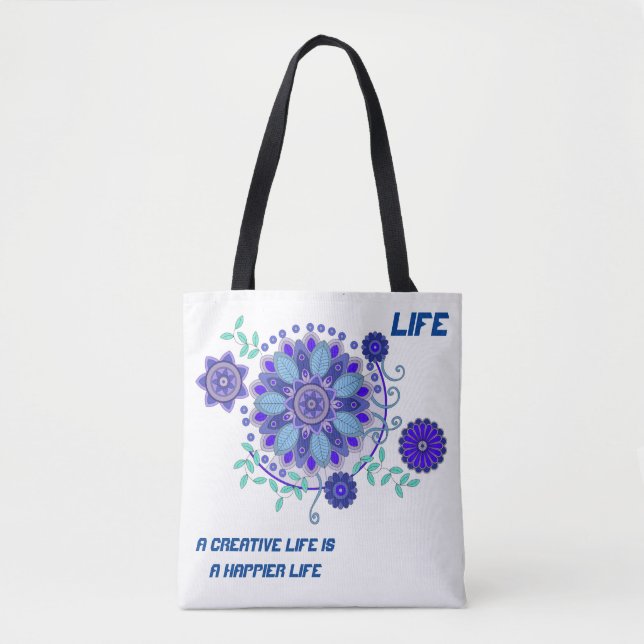 Tote Bag with creative flowers (Front)