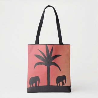 Tote Bag with Elephant Design