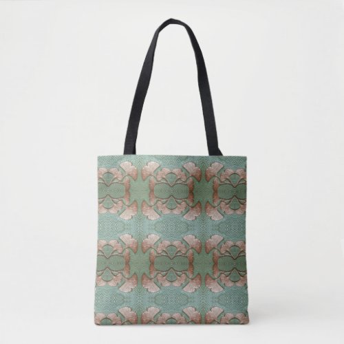 Tote Bag with Gingko leaf  print