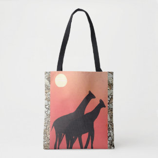 Tote Bag with Giraffe Design