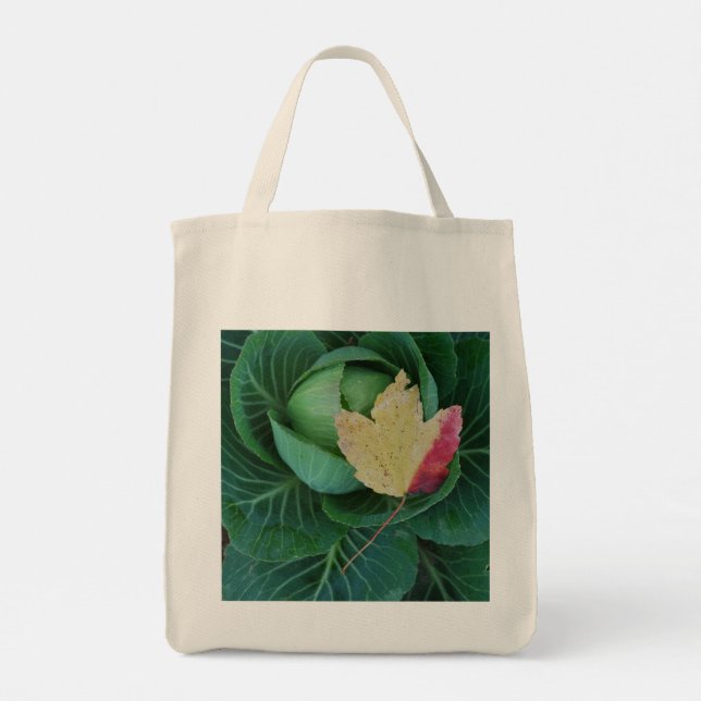 Tote Bag with Goldfinch /Cabbage with Fall Leaf  (Back)