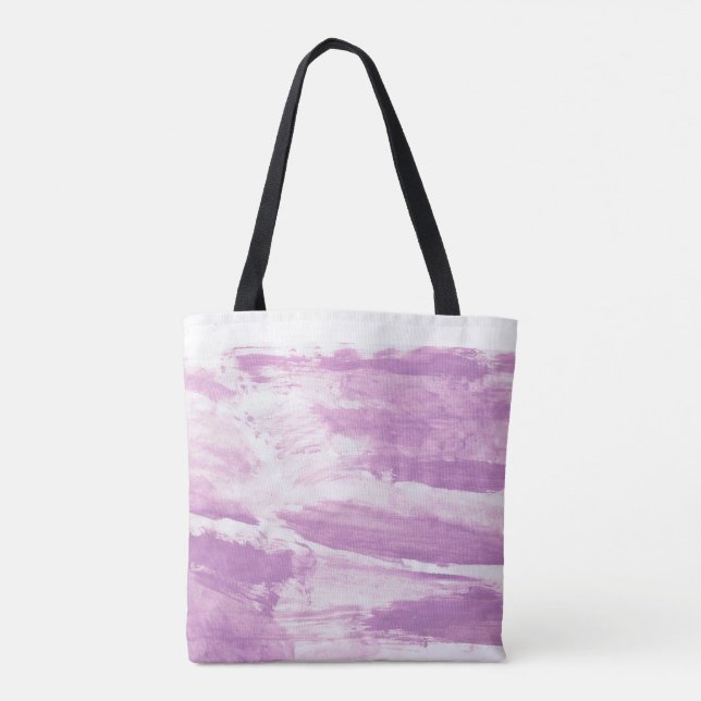 Tote Bag with Mauve Abstract Design (Back)