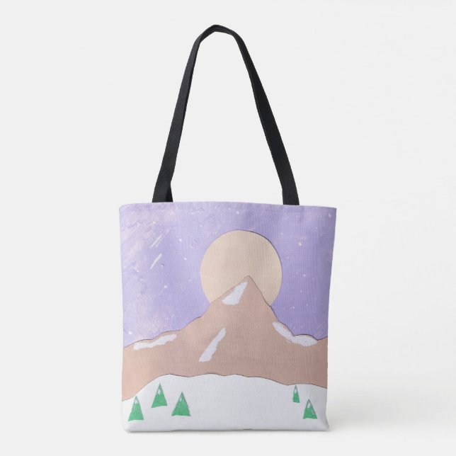 Tote Bag with Mountain Scene (Back)