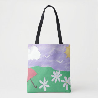 Tote Bag with Outdoor Scene