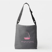 tote bag with pink sailboat