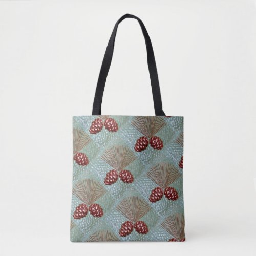 Tote Bag with Ponderosa pine cone print 
