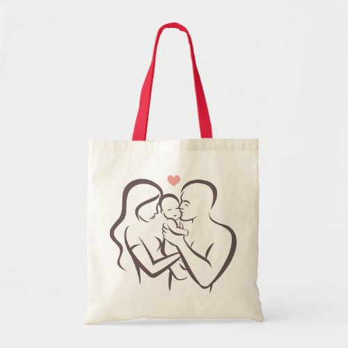 Tote bag with print family