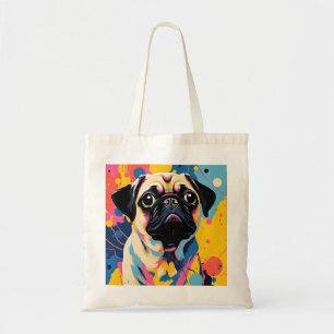 Tote Bag with Pug design