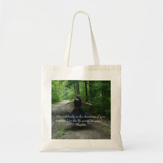 Tote bag with Thoreau quote and original photo