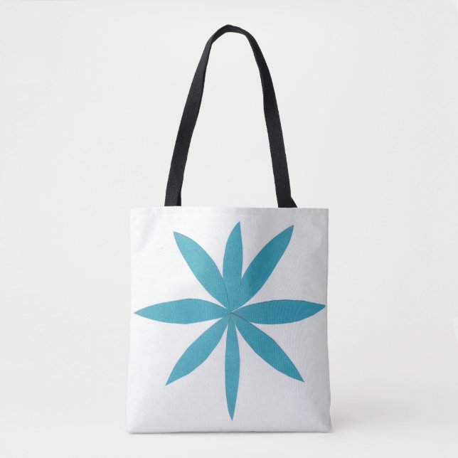 Tote Bag with Turquoise Star (Front)