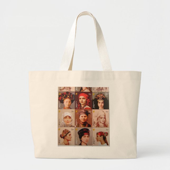 Tote Bag with Ukrainian Stamps (Front)