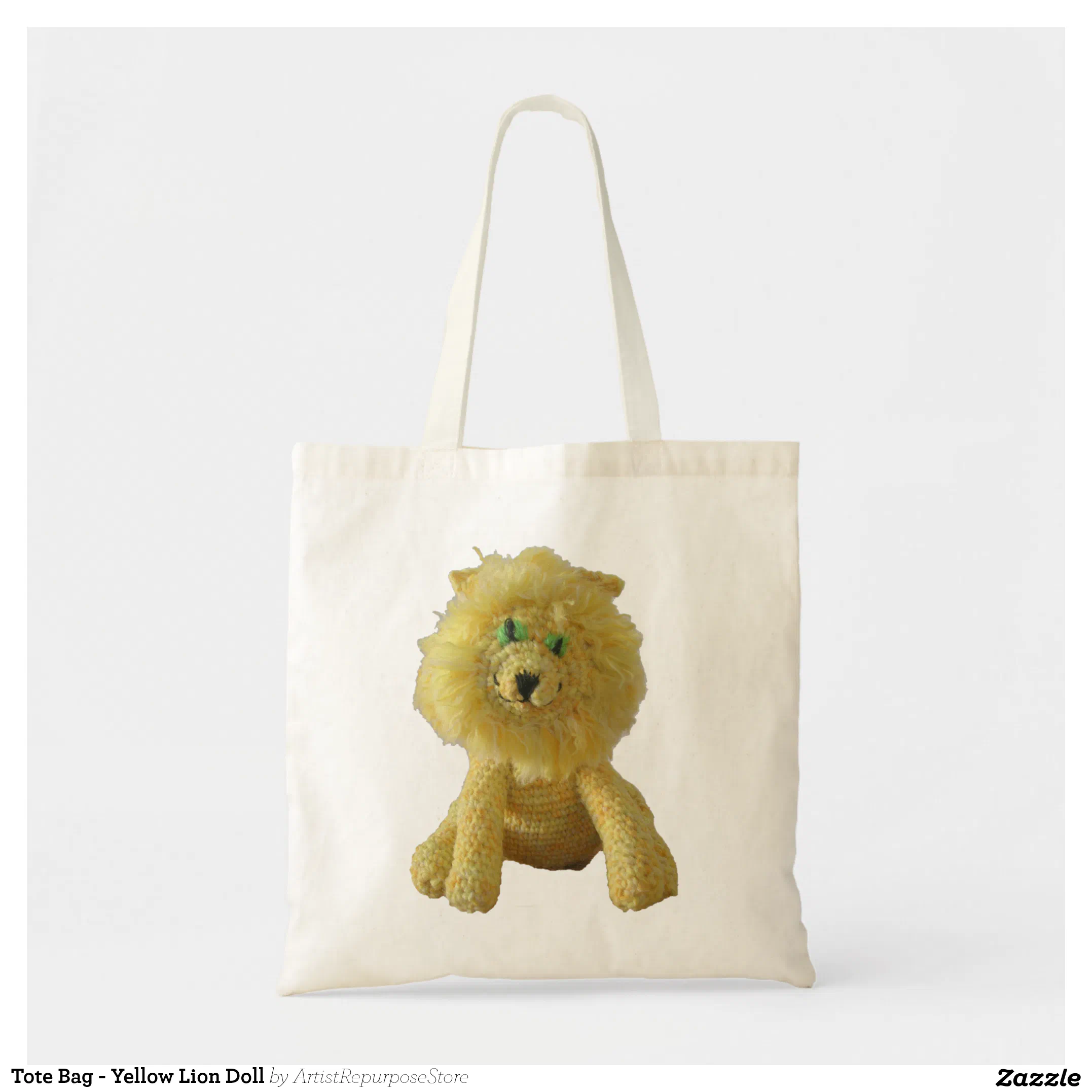 Tote Bag - Yellow Lion Doll (Front)