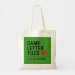 Game Letter Tiles  Tote Bags