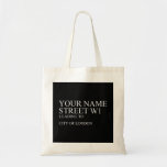 Your Name Street  Tote Bags