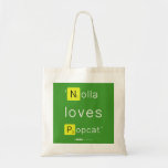 'Nolla 
 loves
 Popcat'  Tote Bags