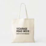 VICARAGE ROAD  Tote Bags