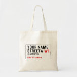 Your Name Streeta  Tote Bags