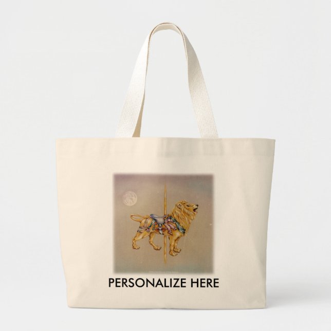 Tote Bags - Carousel Lion SQ (Front)