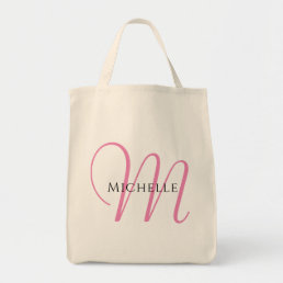 Tote Bags Initial Letter Monogrammed Template