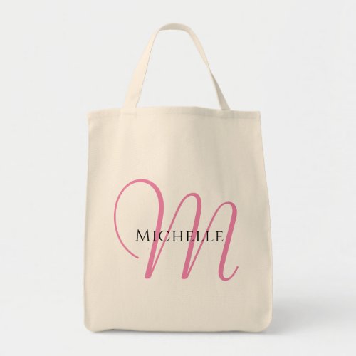 Tote Bags Initial Letter Monogrammed Template