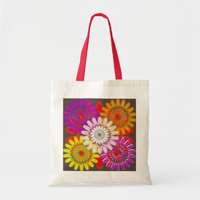 TOTE BAGS SMALL DIY flowers Treasure Colorful (Front)