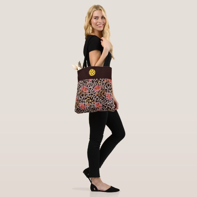 Tote Cheetah Rose Bag (On Model)