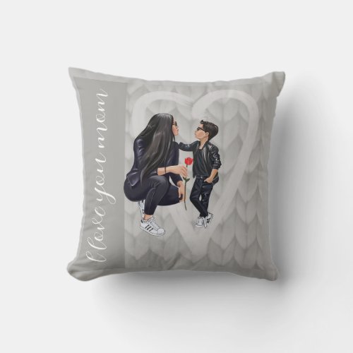 Tote Congratulations for the mom of the boy Throw Pillow