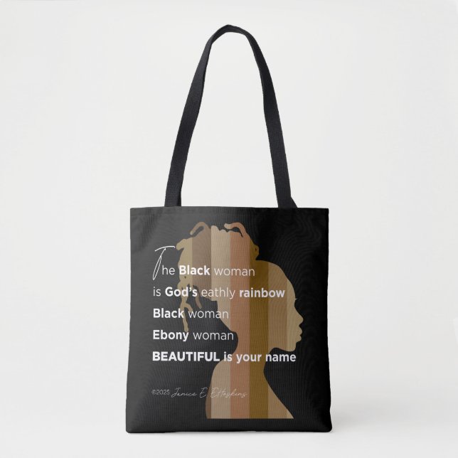 Tote "Ebony Woman"  Bag (Front)
