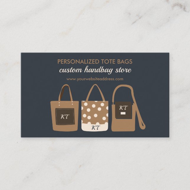 Tote Handbag Purse Business Card (Front)