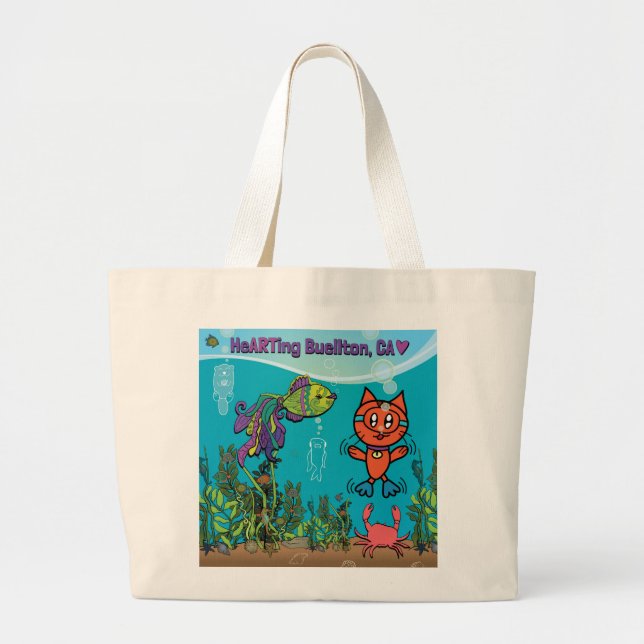 Tote - Scuba Cat - Buellton.Art  (Front)