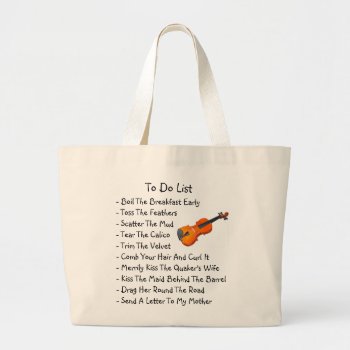 Tote: To-do List For An Irish Session Player Large Tote Bag by GreeneKing at Zazzle