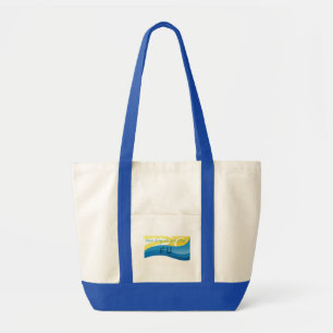 Tote w/blue handles bag