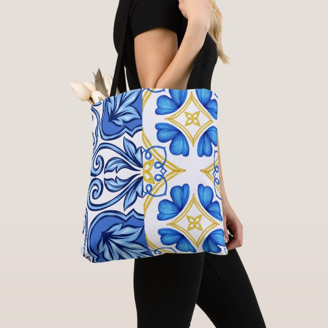 Tote with Portuguese tiles Bag (Close Up)