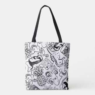 Tote with Tiki Summer Vibes for Shopping Bag