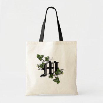 Totebag With Monogram Letter M Tote Bag by Lynnes_creations at Zazzle