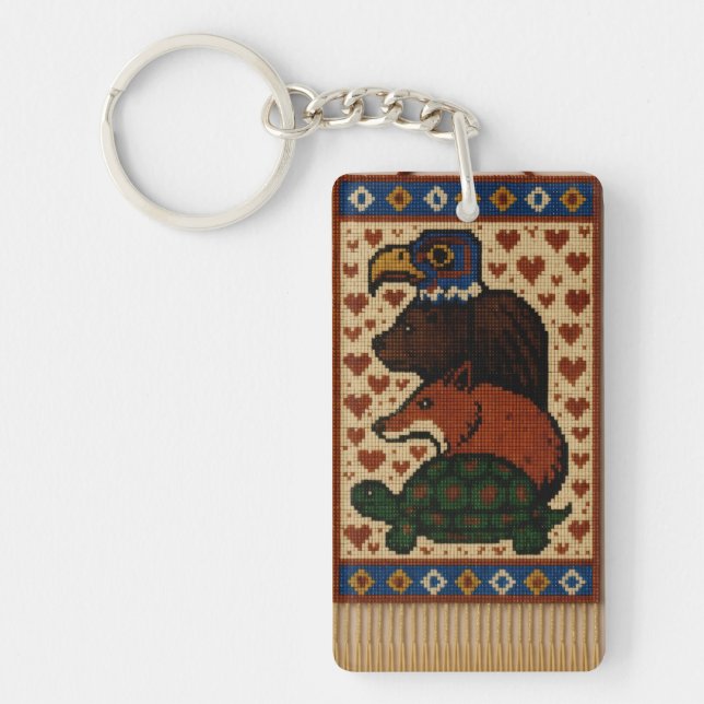 Totem Animal Beads Keychain (Front)