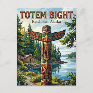 Totem Bight State Historical Park Alaska Postcard