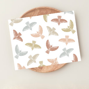 Totem Birds Folk Art Postcard