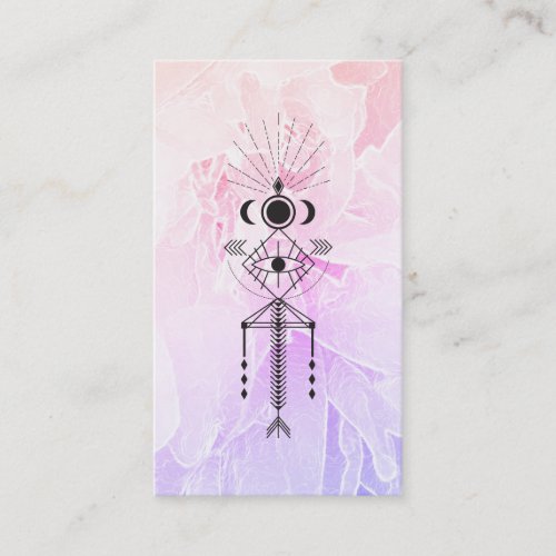  Totem Eye Moon Floral Astrology Reiki Yoga Business Card