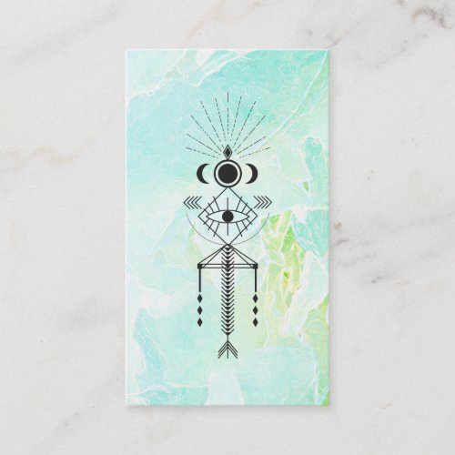  Totem Eye Moon Floral Astrology Yoga Reiki Business Card