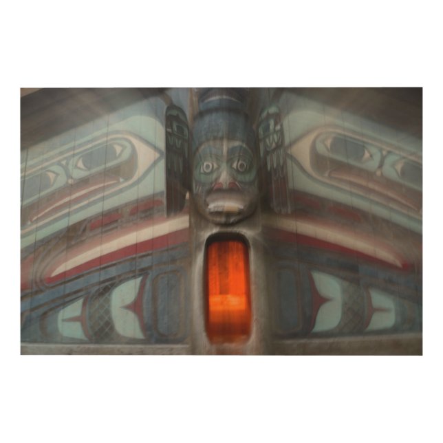 Totem Pole Abstract, Alaska Wood Wall Decor (Front)