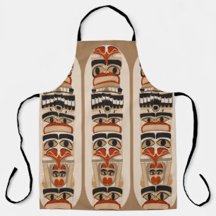 Totem Pole Cool Artistic Design Apron