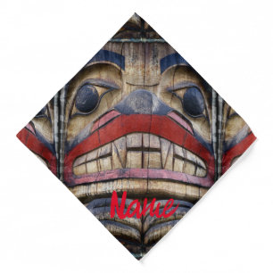 Totem Pole Face Thunder_Cove  Bandana