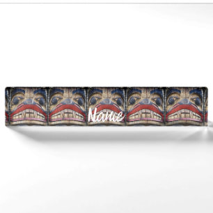 Totem Pole Face Thunder_Cove Desk Name Plate