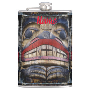 Totem Pole Face Thunder_Cove Flask
